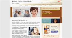 Desktop Screenshot of preventsexualharassment.ca